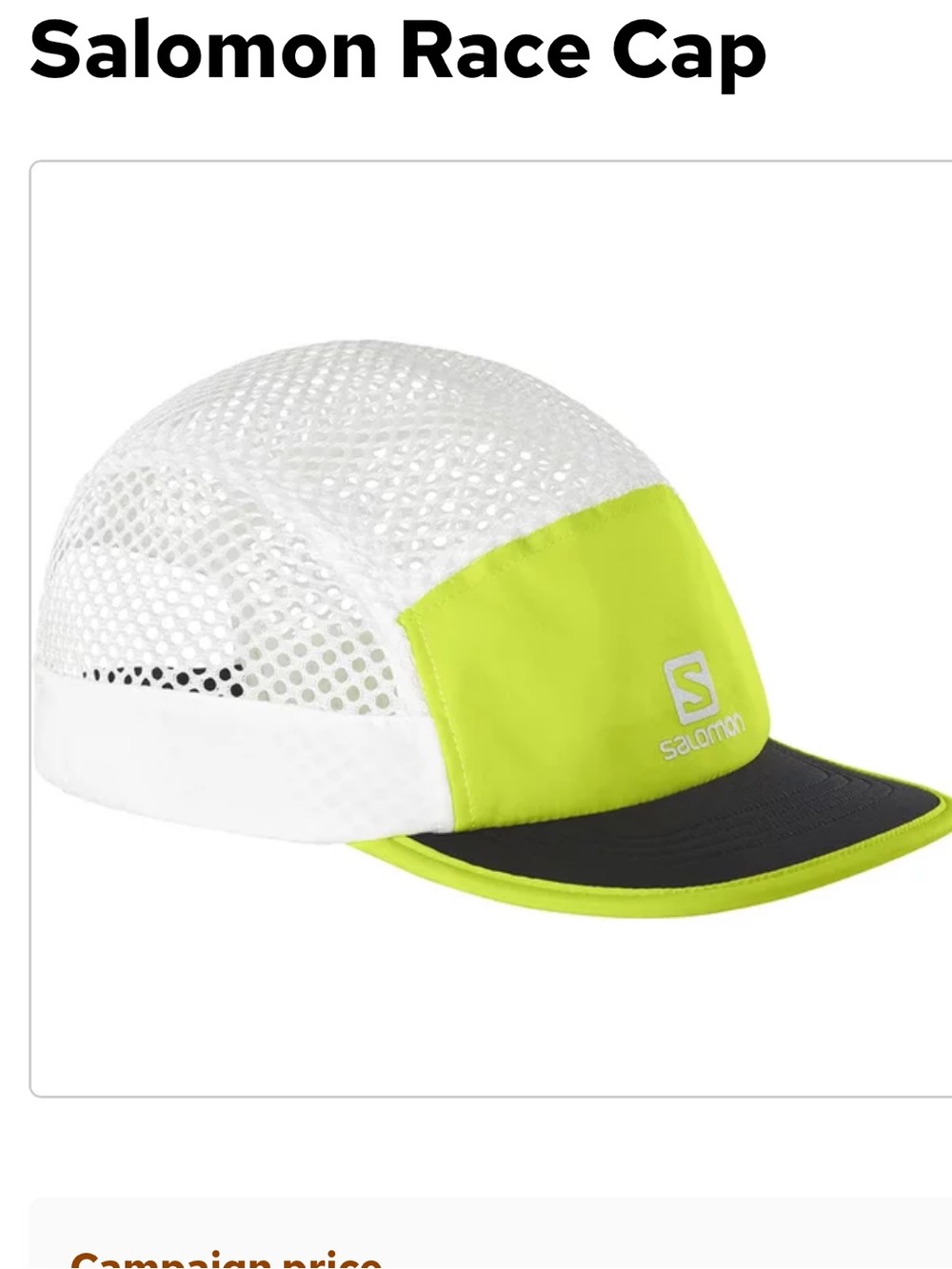 Salomon Performance Race Cap
